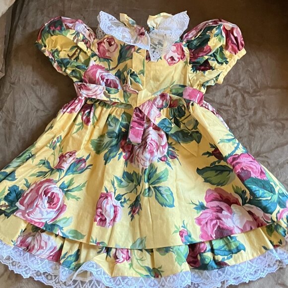 Floral Cotton Ruffle Dress - 18m - Picture 2 of 4